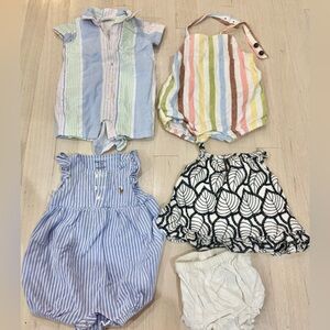 Janie & Jack and Ralph Lauren girl leaning 0-3 month bundle